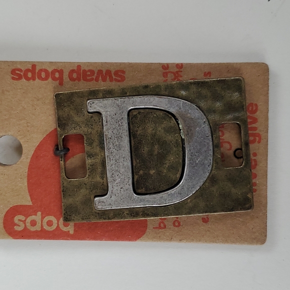 Boutique Swap Bops Adornment Charm Large Rectangle D Any Necklace or Bracelet - Picture 2 of 5